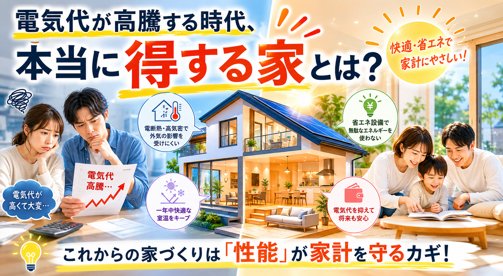 【長崎 高断熱住宅】電気代が高騰する時代、本当に得する家とは？