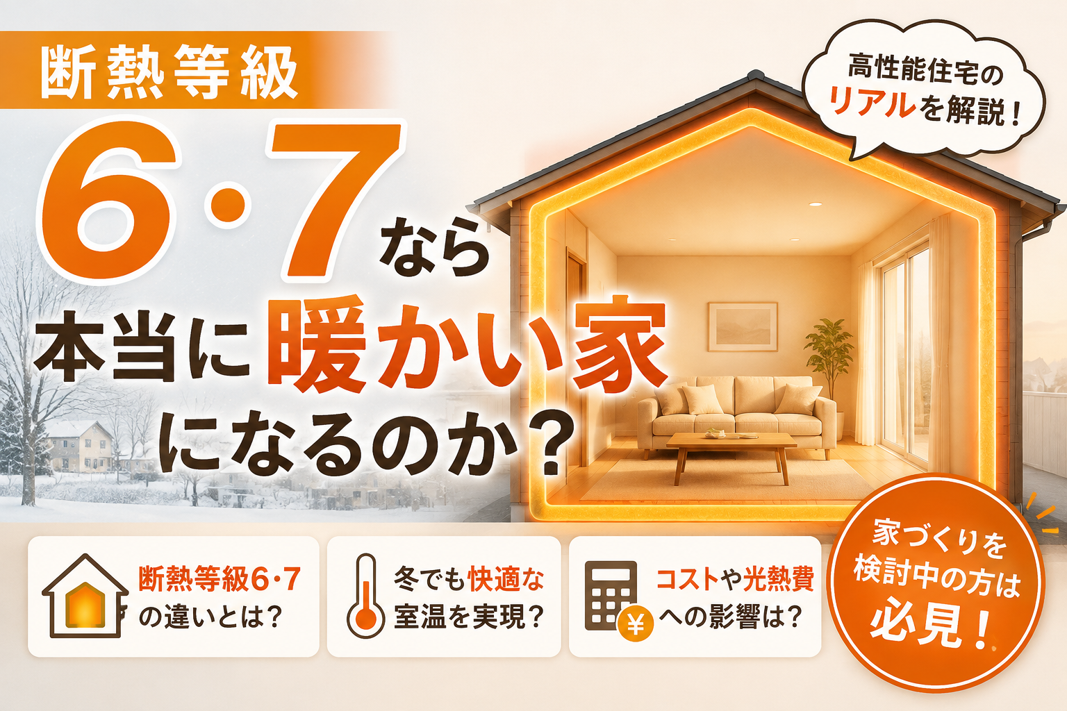 断熱等級6・7なら本当に暖かい家になるのか？｜長崎で重要な高断熱・高気密住宅の考え方